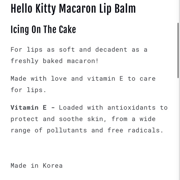 HELLO KITTY THE CRÈME SHOP Macaron Pink Lip Balm Limited Edition Beach Pool - Picture 5 of 5